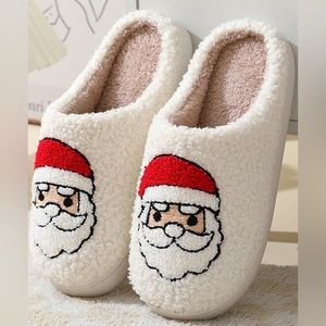 White Santa Claus Plush Slippers